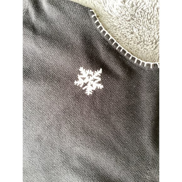 Mercer Street Studio Snowman Appliqué Ugly Christmas Cardigan Sweater Black 3X - Picture 10 of 10